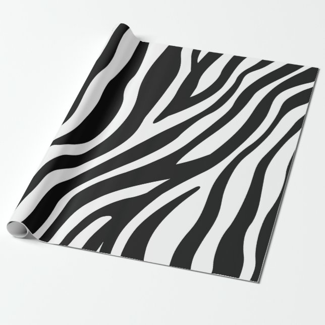 Zebra tryck presentpapper (Utrullad)