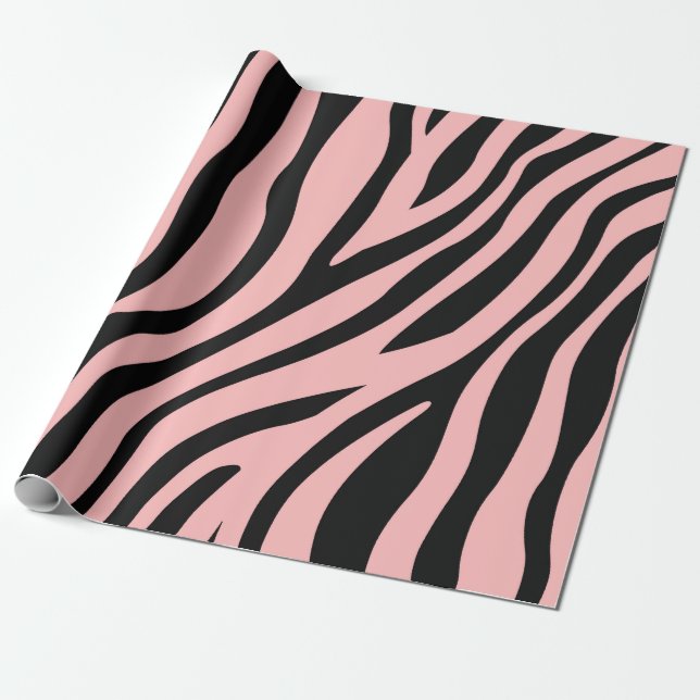 Zebra tryck presentpapper (Utrullad)