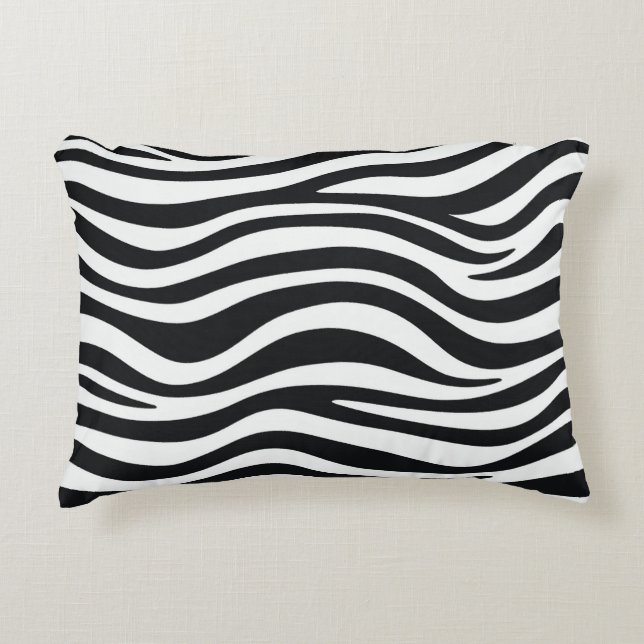 Zebra tryck prydnadskudde (Framsidan)