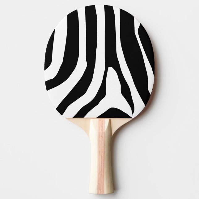 Zebra tryck Rand Mönster Pingisracket (Framsidan)