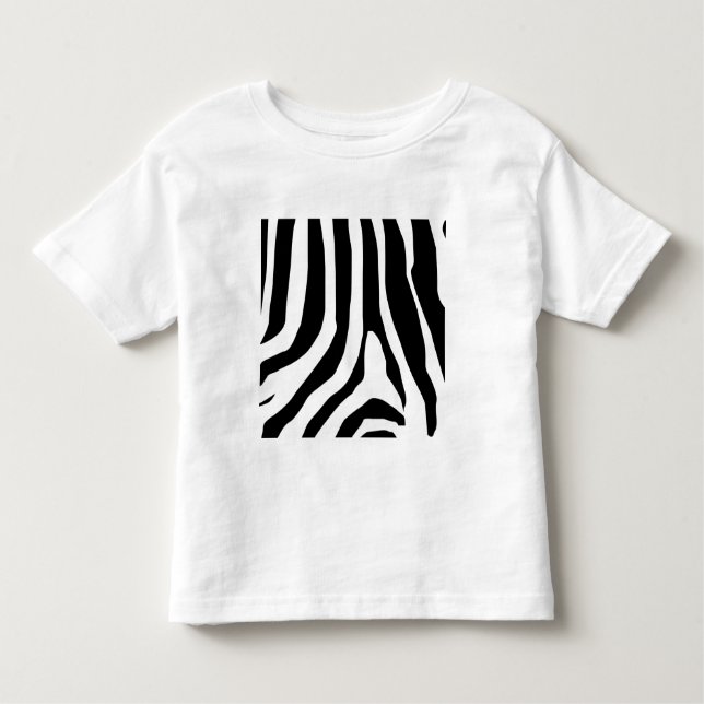 Zebra tryck Rand Mönster T Shirt (Framsida)