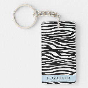 Zebra tryck, Rand, svart och vitt, ditt namn