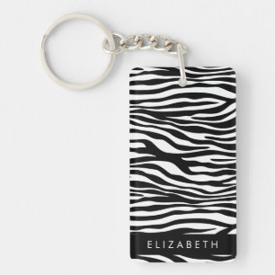 Zebra tryck, Rand, svart och vitt, ditt namn