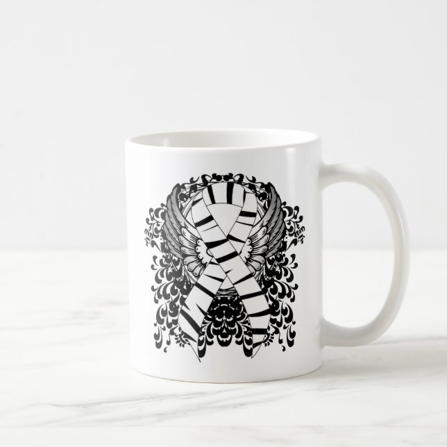 Zebra tryck Ribbon med Vingar Kaffemugg (Höger)