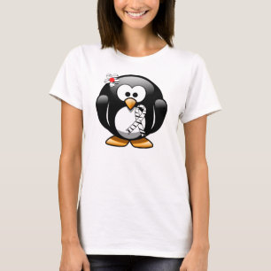 Zebra tryck Ribbon Penguin Tee Shirt