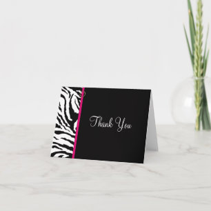 Zebra tryck {Rosa} Tomt tackkort