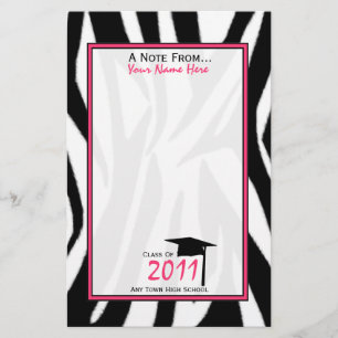 Zebra tryck- & rosastudentenbrevpapper - 2011 brevpapper