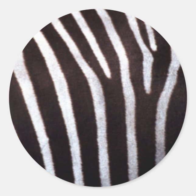 zebra tryck runt klistermärke (Framsida)