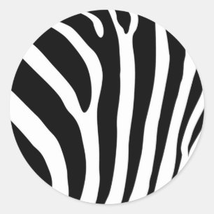 ZEBRA TRYCK RUNT KLISTERMÄRKE