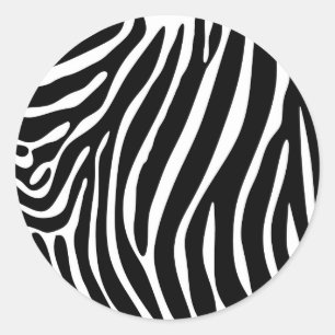 Zebra tryck runt klistermärke