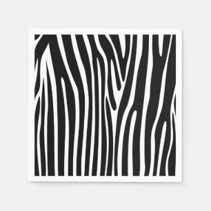 Zebra tryck Safari Animal Papper Napkins Pappersservett