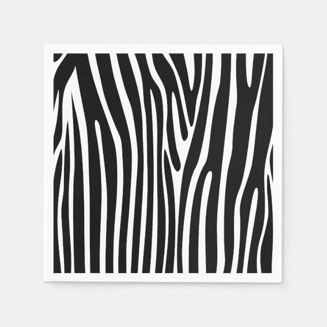 Zebra tryck Safari Animal Papper Napkins Pappersservett (Framsidan)