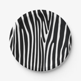 Zebra tryck Safari Animal Papper Tallrikar