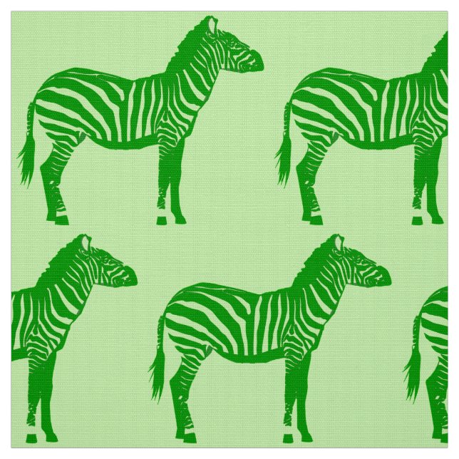 Zebra tryck - skuggar av limefruktgrönt tyg (Provkarta)