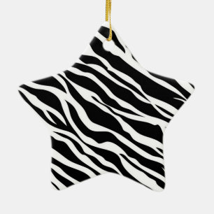 Zebra tryck Star Ornament