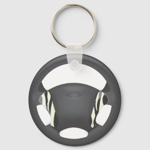 Zebra tryck Steering Wheel Nyckelring