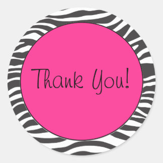 Zebra tryck Sticker Runt Klistermärke