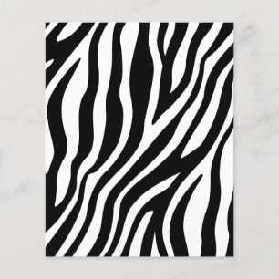 Zebra tryck Svarta och vita Rand Mönster Flygblad