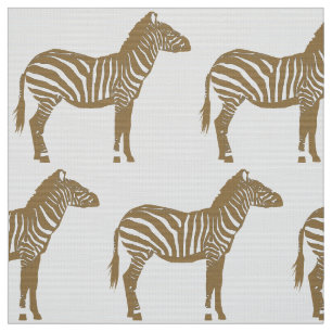 Zebra tryck - Taupesolbränna och vit Tyg