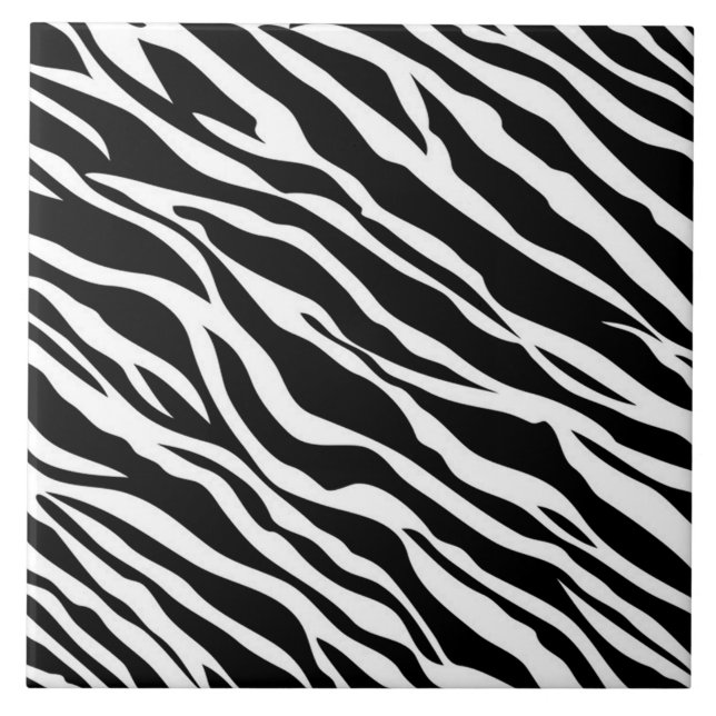 Zebra tryck Tile Kakelplatta (Framsidan)