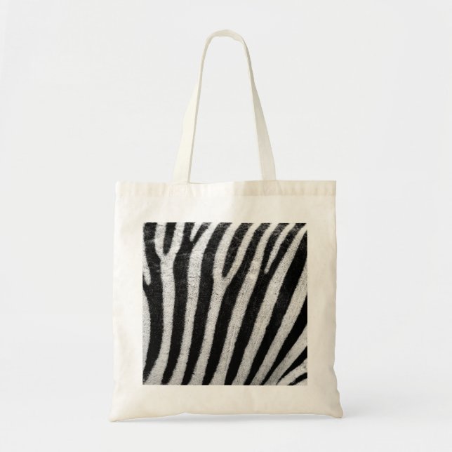 Zebra tryck Tote Bag Tygkasse (Framsidan)