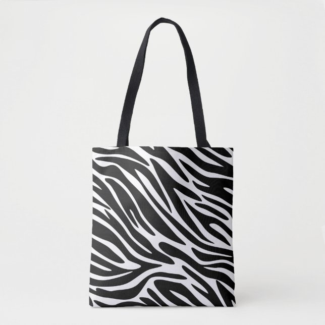 Zebra tryck Tote Bag Tygkasse (Framsida)
