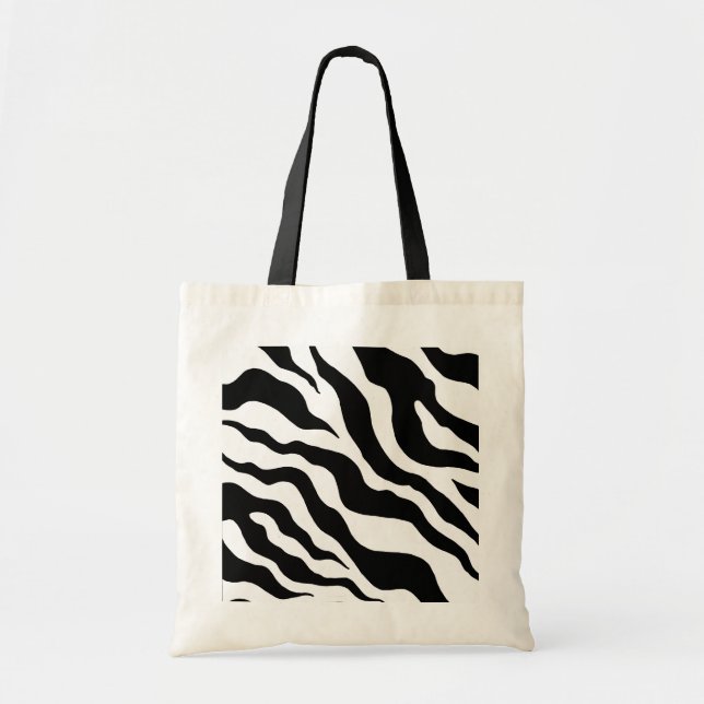 Zebra tryck Tote Bag Tygkasse (Framsidan)