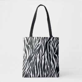 Zebra tryck Tote Tygkasse
