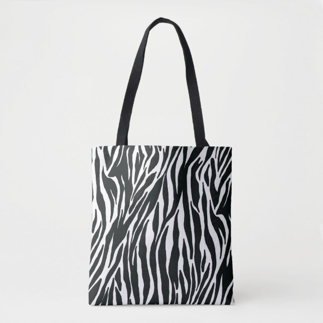 Zebra tryck Tote Tygkasse (Framsida)