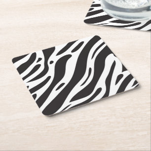 Zebra tryck underlägg papper kvadrat