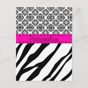 Zebra tryck vykort