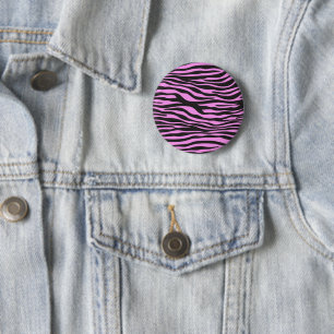 Zebra tryck, Zebra ränder, Rosa Zebra, Jungle Knapp