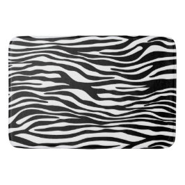 Zebra tryck, Zebra ränder, svart och vitt Badrumsmatta
