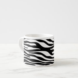 Zebra tryck, Zebra ränder, svart och vitt Espressomugg