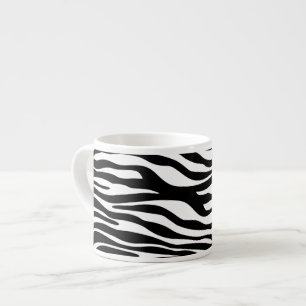 Zebra tryck, Zebra ränder, svart och vitt Espressomugg