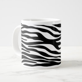 Zebra tryck, Zebra ränder, svart och vitt Jumbo Mugg