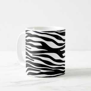 Zebra tryck, Zebra ränder, svart och vitt Kaffemugg
