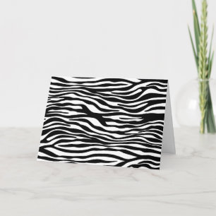 Zebra tryck, Zebra ränder, svart och vitt Kort