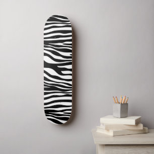 Zebra tryck, Zebra ränder, svart och vitt Mini Skateboard Bräda 18,5 Cm