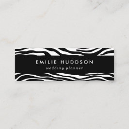 Zebra tryck, Zebra ränder, svart och vitt Mini Visitkort