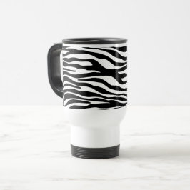 Zebra tryck, Zebra ränder, svart och vitt Resemugg