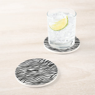 Zebra tryck, Zebra ränder, svart och vitt Underlägg