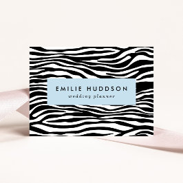 Zebra tryck, Zebra ränder, svart och vitt Visitkort