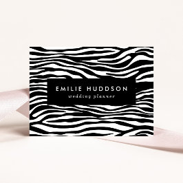 Zebra tryck, Zebra ränder, svart och vitt Visitkort