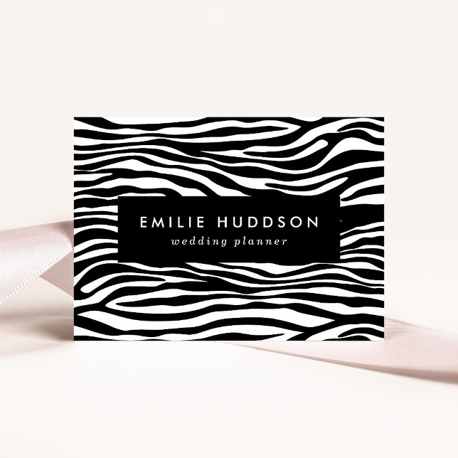 Zebra tryck, Zebra ränder, svart och vitt Visitkort (Skapare uppladdad)