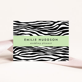 Zebra tryck, Zebra ränder, svart och vitt Visitkort