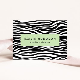Zebra tryck, Zebra ränder, svart och vitt Visitkort