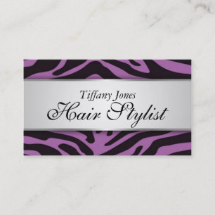 Zebra tryckCosmetologyvisitkort (lavendel) Visitkort