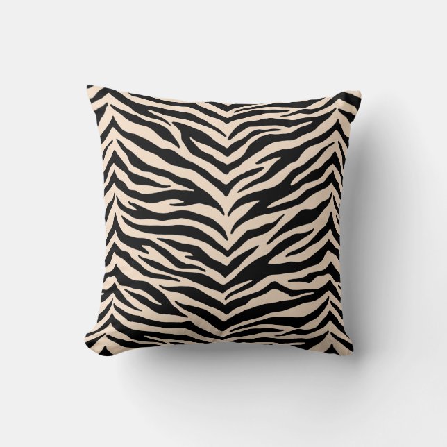 Zebra tryckdekorativ kudde (Framsida)