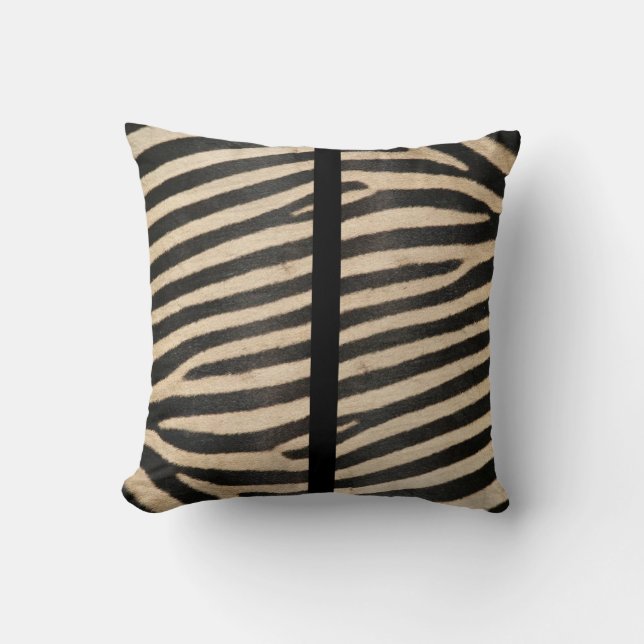 Zebra tryckdekorativ kudde (Framsida)